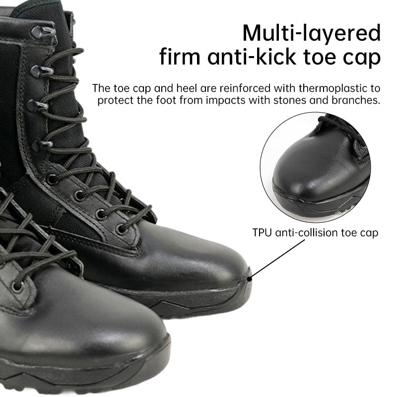 2.0 Genuine Leather Tactical Combat Boots Men