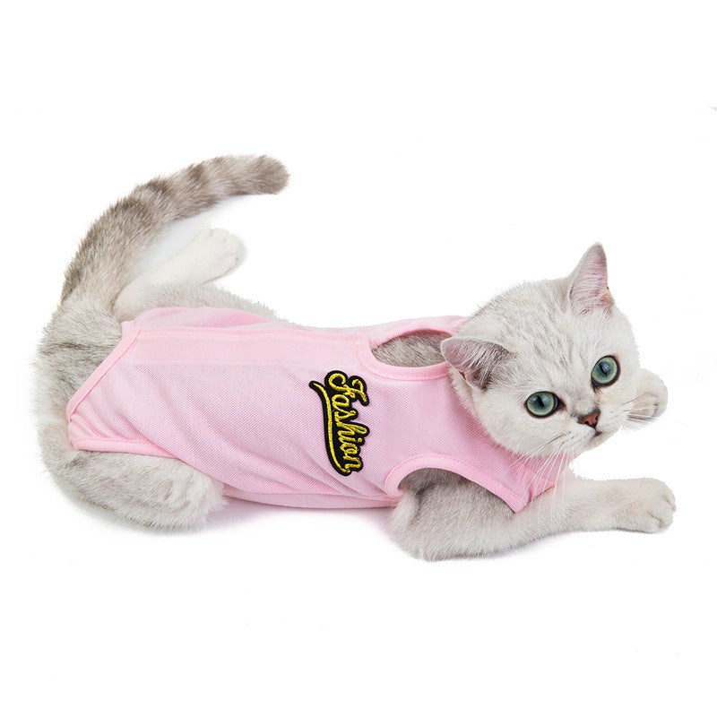 Thin Summer Cat Clothes Anti-Licking Pet Clothing