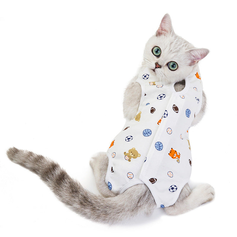Thin Summer Cat Clothes Anti-Licking Pet Clothing