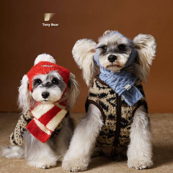 Dog Fair Isle Sleeveless Winter Sweater for Small Breeds