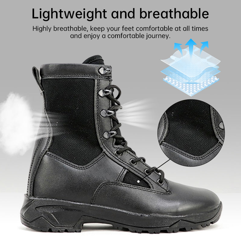 2.0 Genuine Leather Tactical Combat Boots Men
