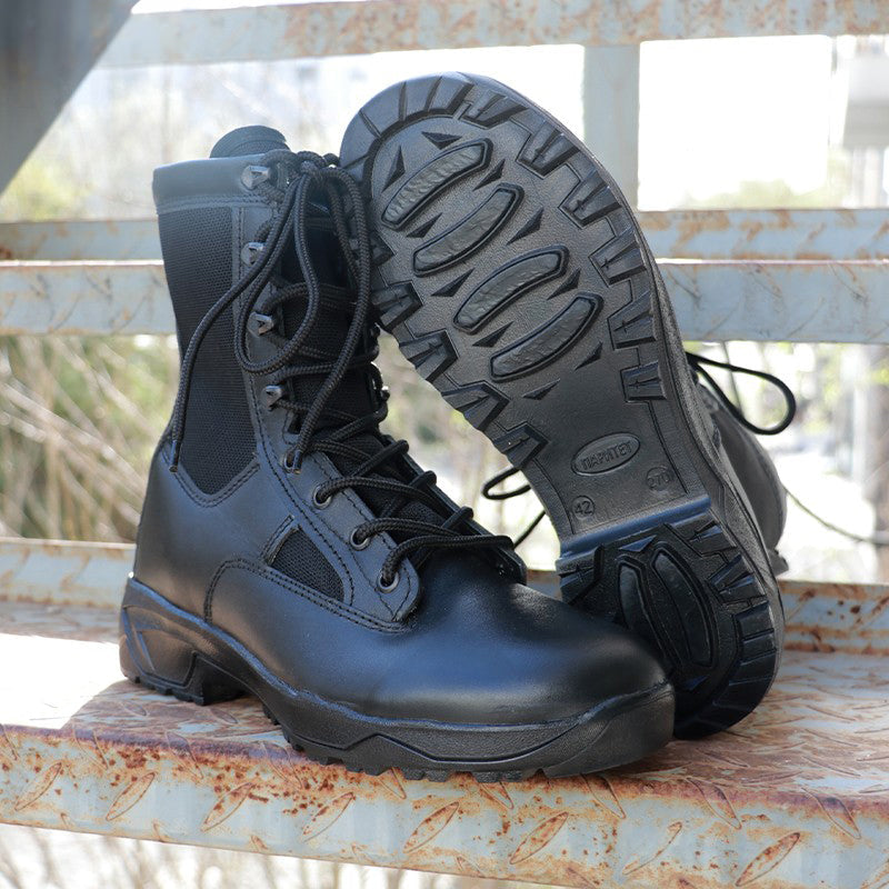 2.0 Genuine Leather Tactical Combat Boots Men