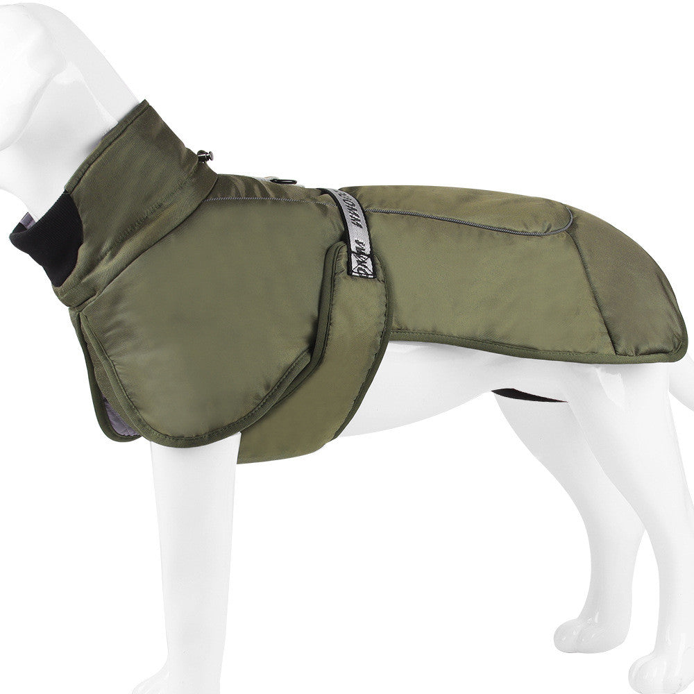 Reflective Thick Warm Dog Cloak Winter Pet Clothing