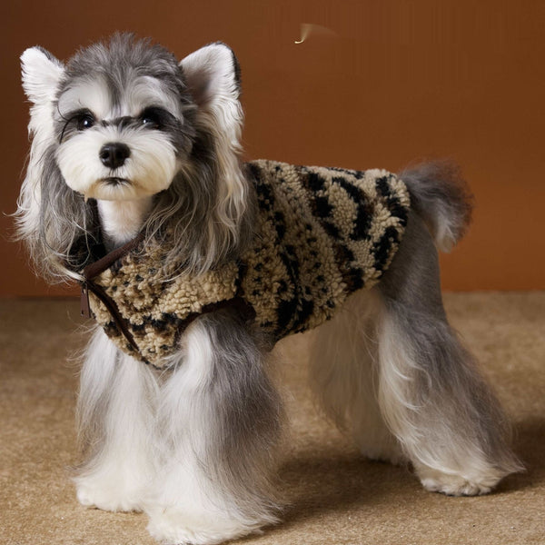 Dog Fair Isle Sleeveless Winter Sweater for Small Breeds