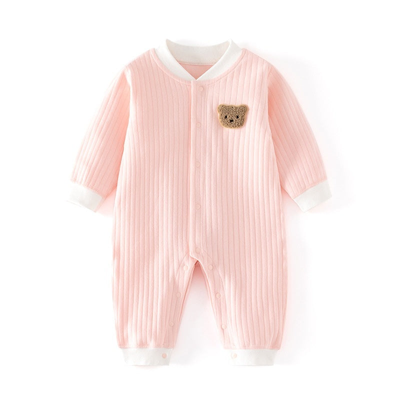 Pure Cotton Seamless Baby Onesie Winter Crawling Suit