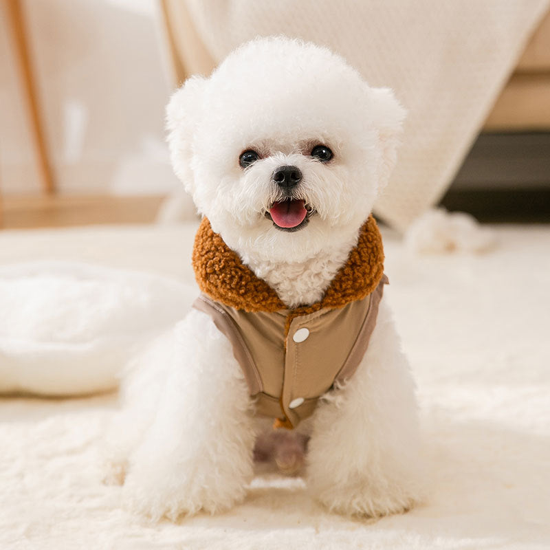 Korean Style Coffee Sweater Coat for Small Pets