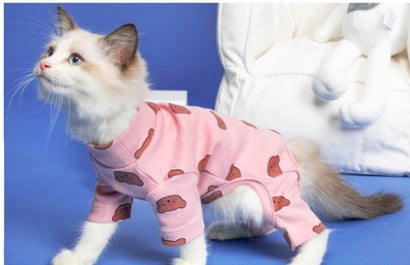 Four-Legged Cat Clothing Anti-Shedding Hairless Pet Suit
