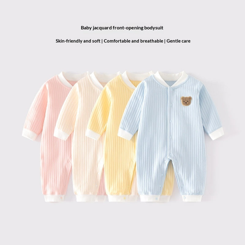 Pure Cotton Seamless Baby Onesie Winter Crawling Suit