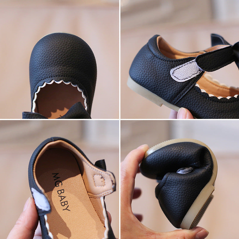 Butterfly Princess Dress Shoes with Non-Slip Rubber Sole