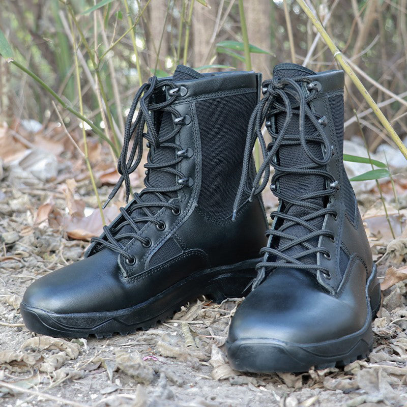 2.0 Genuine Leather Tactical Combat Boots Men