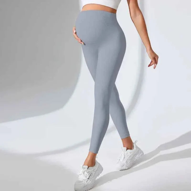 Seamless High Waist Maternity Yoga Leggings Comfort