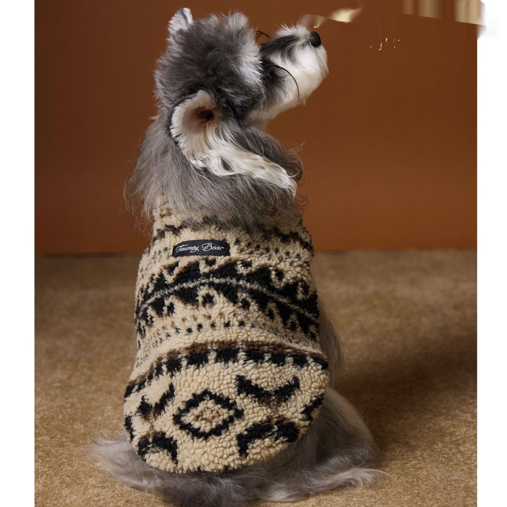 Dog Fair Isle Sleeveless Winter Sweater for Small Breeds