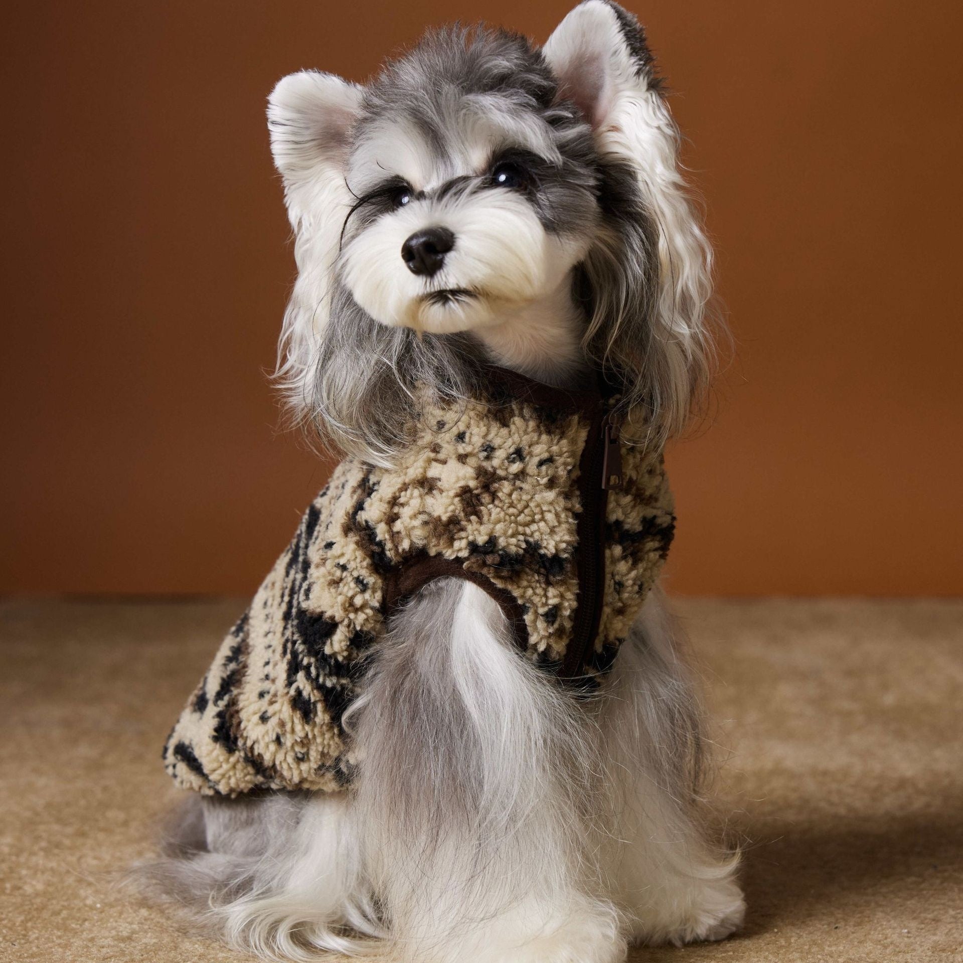 Dog Fair Isle Sleeveless Winter Sweater for Small Breeds