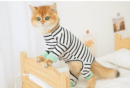 Four-Legged Cat Clothing Anti-Shedding Hairless Pet Suit