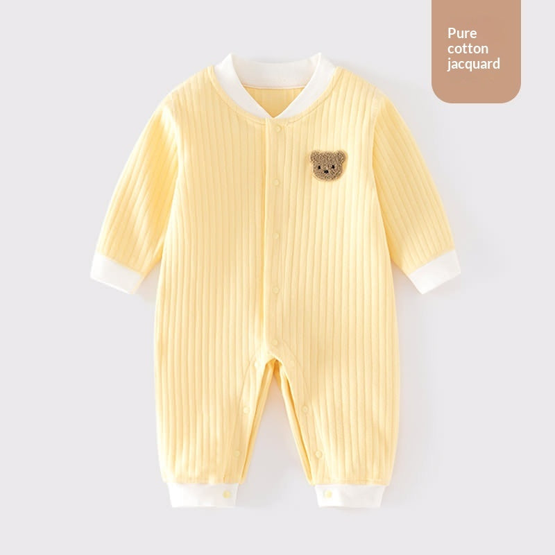 Pure Cotton Seamless Baby Onesie Winter Crawling Suit