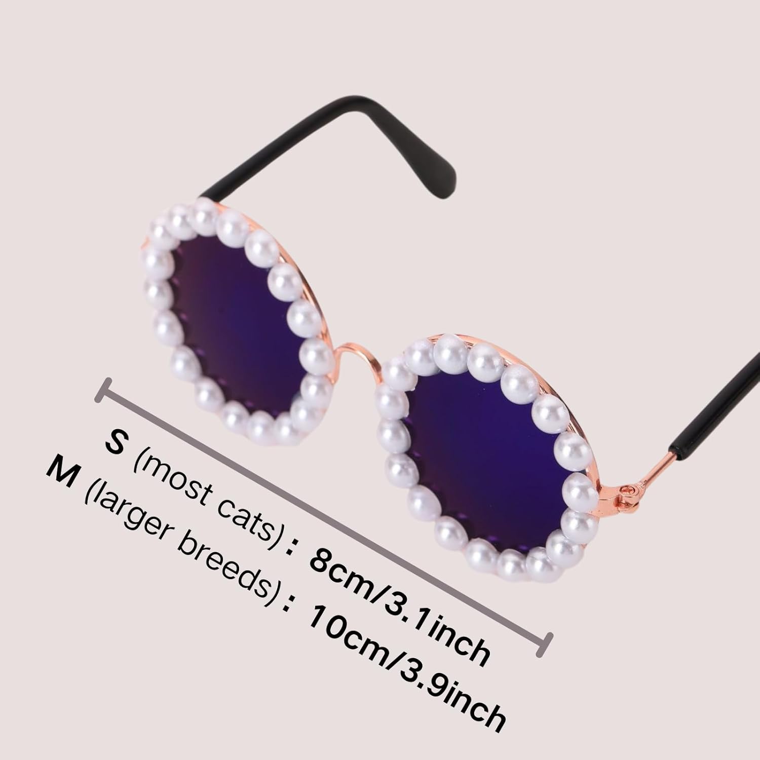 Pet Pearl Sunglasses Costume for Dogs and Cats