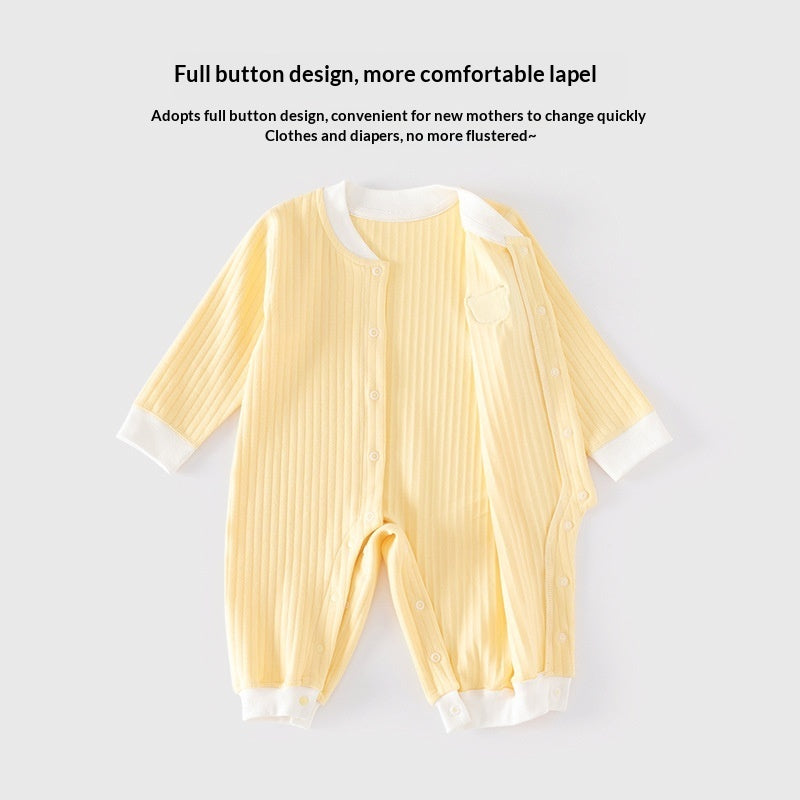 Pure Cotton Seamless Baby Onesie Winter Crawling Suit