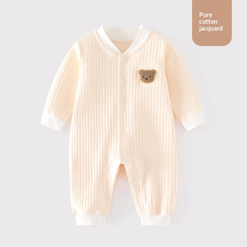 Pure Cotton Seamless Baby Onesie Winter Crawling Suit