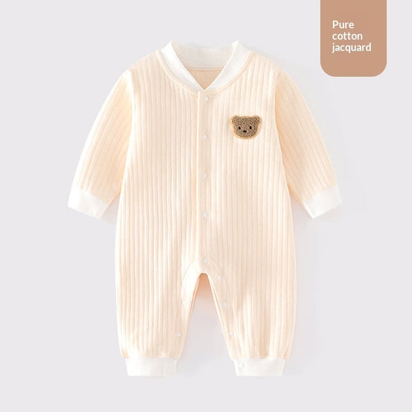 Pure Cotton Seamless Baby Onesie Winter Crawling Suit