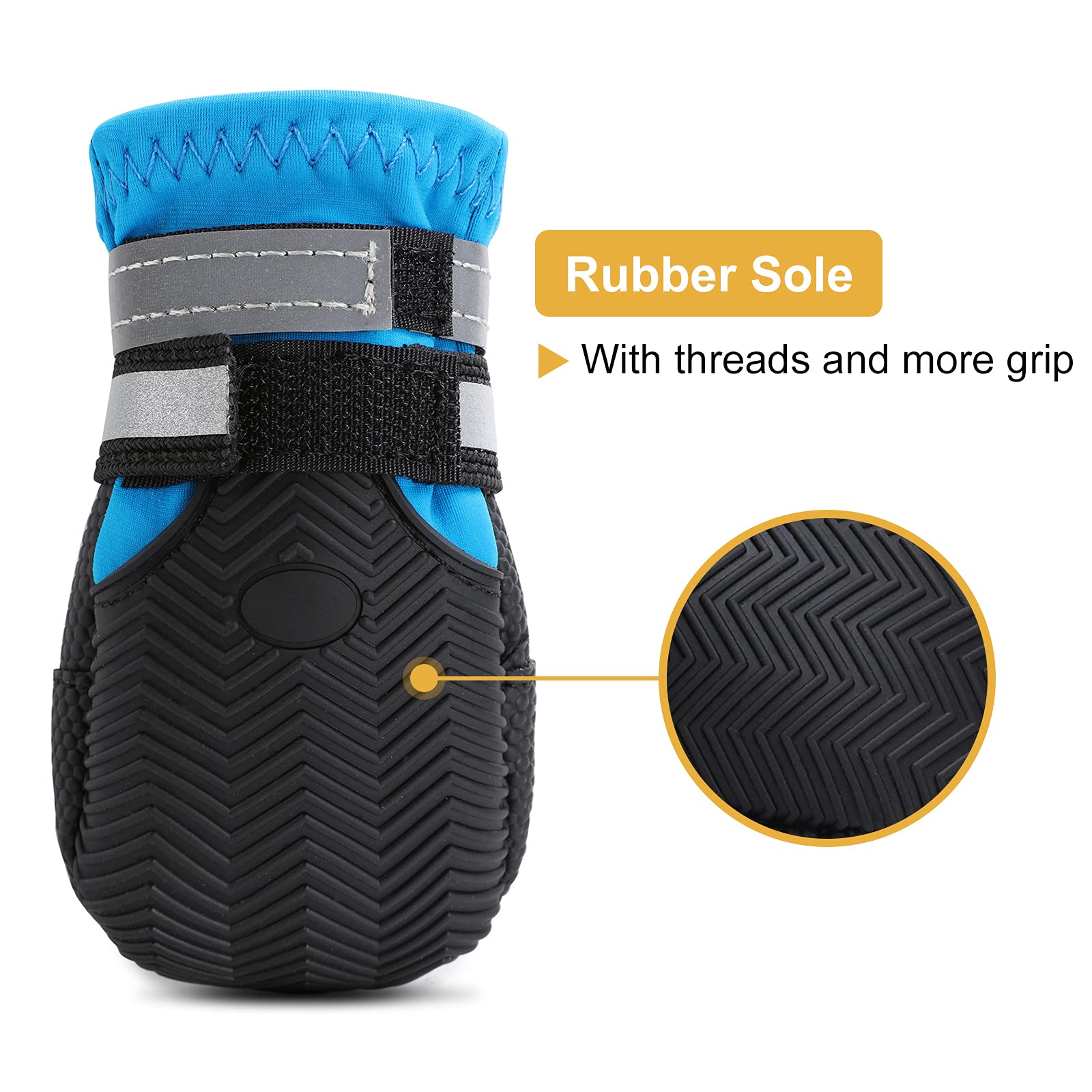 Water-Resistant Non-Slip Dog Boots for Large Dogs