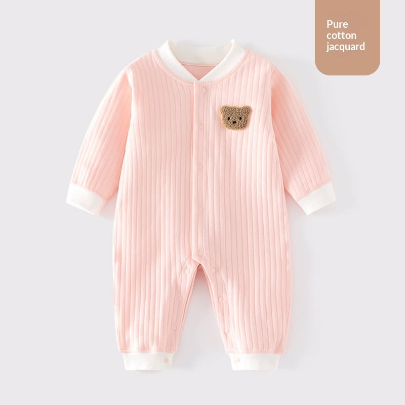 Pure Cotton Seamless Baby Onesie Winter Crawling Suit
