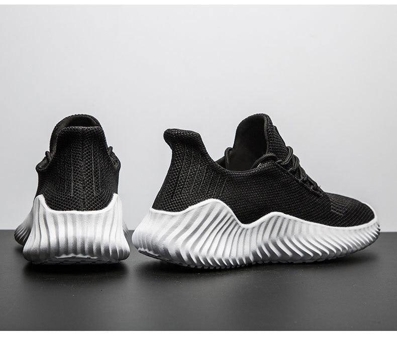 Men's Breathable Mesh Walking Running Casual Sneakers White