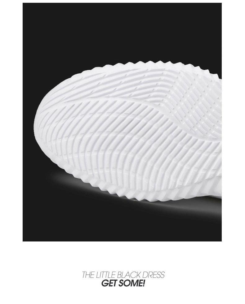 Men's Breathable Mesh Walking Running Casual Sneakers White