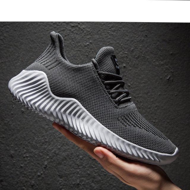 Men's Breathable Mesh Walking Running Casual Sneakers White