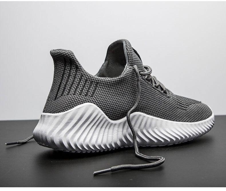 Men's Breathable Mesh Walking Running Casual Sneakers White