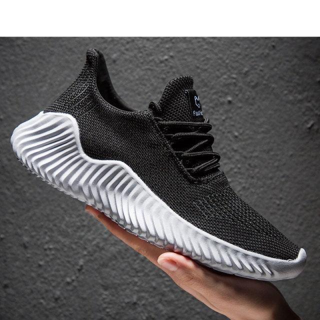 Men's Breathable Mesh Walking Running Casual Sneakers White