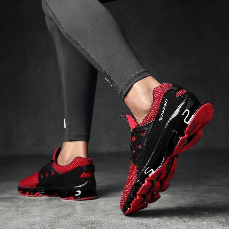 Men's Black Breathable Soft Casual Sport Sneakers