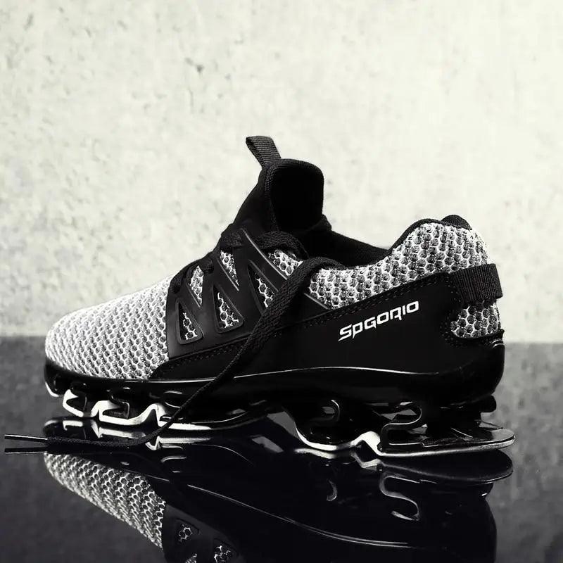 Men's Black Breathable Soft Casual Sport Sneakers
