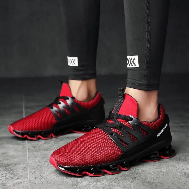 Men's Black Breathable Soft Casual Sport Sneakers