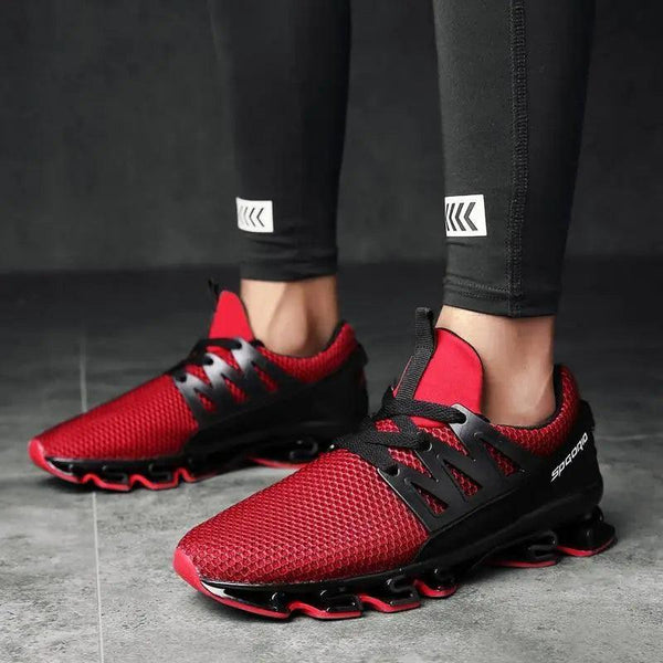Men's Black Breathable Soft Casual Sport Sneakers