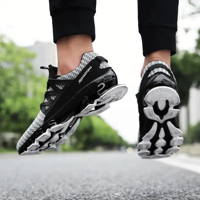 Men's Black Breathable Soft Casual Sport Sneakers