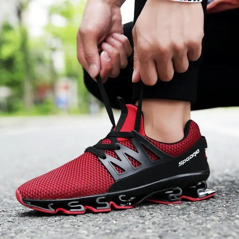 Men's Black Breathable Soft Casual Sport Sneakers