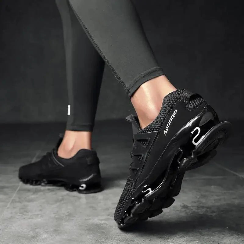 Men's Black Breathable Soft Casual Sport Sneakers