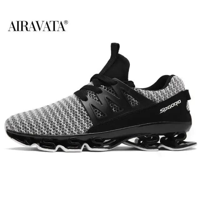 Men's Black Breathable Soft Casual Sport Sneakers